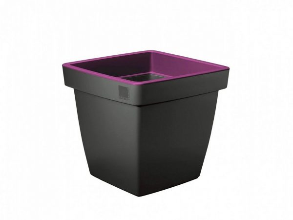 Topf Venere 40x40x35 cm antracit/purple
