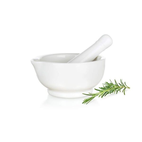 BANQUET Hmoždíř keramický COLLEZIONE BIANCA Keramický hmoždíř Collezione Bianca s tloučkem pro klasické drcení koření a bylinek. Vnitřní část je neglazovaná pro lepší drcení. Rozměry hmoždíře: průměr 11