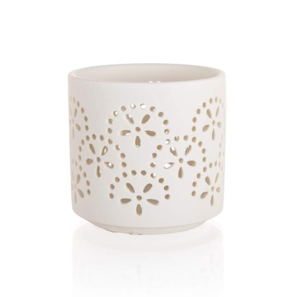 HOME DECOR Svícen na čajové svíčky porcelánový 7
