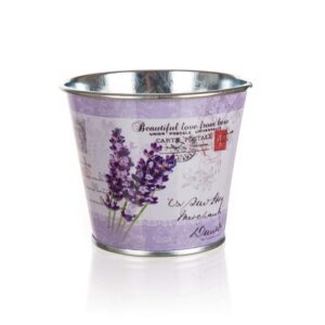 HOME DECOR Květináč plechový LAVENDER 8 x 6