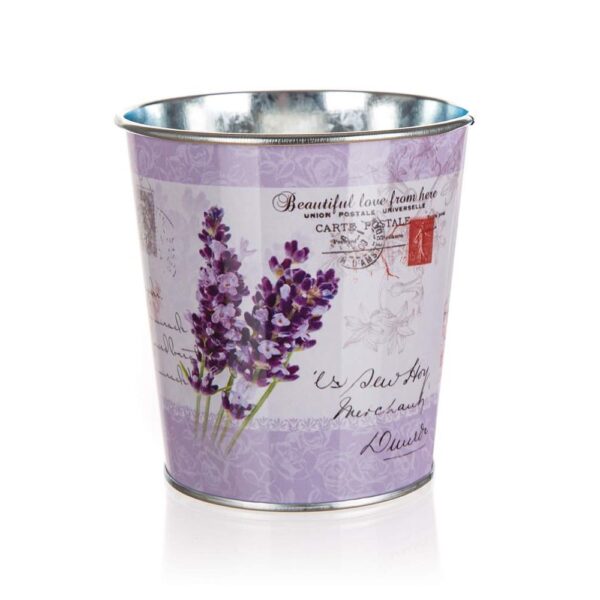 HOME DECOR Květináč plechový LAVENDER 10 x 10 x 7
