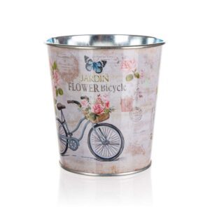 HOME DECOR Květináč plechový BICYCLE 10 x 10 x 7