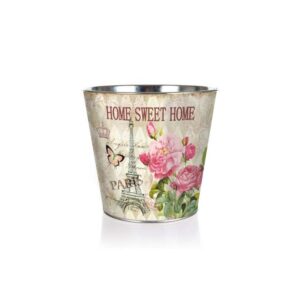 HOME DECOR Květináč plechový HOME SWEET 12 x 11
