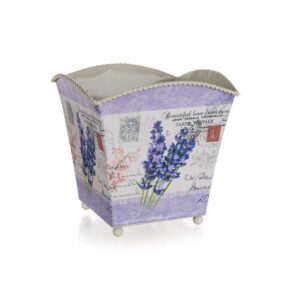 HOME DECOR Květináč plechový čtvercový LAVENDER 16 x 16 x 16 cm Květináč plechový čtvercový LAVENDER 16 x 16 x 16 cm