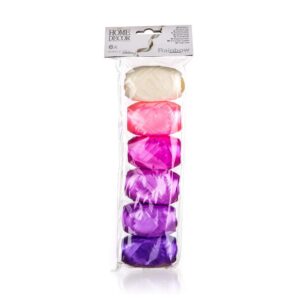 HOME DECOR Sada vázacích stuh RAINBOW 5 mm x 10 m