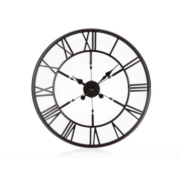 HOME DECOR Hodiny nástěnné ANTIC BLACK 60 cm Nástěnné kulaté hodiny ANTIC BLACK s celoplošným dekorem o průměru 60 cm. Hodinový strojek je napájen jedním kusem baterie AA (není součastí balení). Produkt je ideální dekorací do vašeho bytu nebo stylové kuchyně.