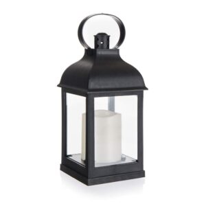 HOME DECOR Lucerna plastová s LED svíčkou 10 x 10 x 22 cm Lucerna plastová s LED svíčkou je funkční a zároveň dekorační součást každé zahrádky a terasy. Výška solární lampy je 22 cm