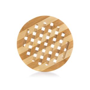BANQUET Podložka dřevěná kulatá BRILLANTE Bamboo 18 x 1 cm Podložka dřevěná bambusová dia 18 x 1 cm Bamboo Brillante je praktická pro využití v kuchyni jako podložka pod teplé i studené pokrmy a nápoje při stolování. Podložka je vyrobena z bambusu