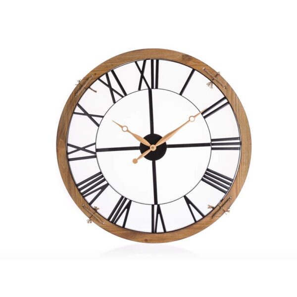 HOME DECOR Hodiny nástěnné GOLD RIM 60 cm Nástěnné kulaté hodiny GOLD RIM s celoplošným dekorem o průměru 60 cm. Hodinový strojek je napájen jedním kusem baterie AA (není součastí balení). Produkt je ideální dekorací do vašeho bytu nebo stylové kuchyně.