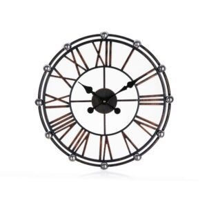 HOME DECOR Hodiny nástěnné BRONZ 50 cm Nástěnné kulaté hodiny BRONZ s celoplošným dekorem o průměru 50 cm. Hodinový strojek je napájen jedním kusem baterie AA (není součastí balení). Produkt je ideální dekorací do vašeho bytu nebo stylové kuchyně.