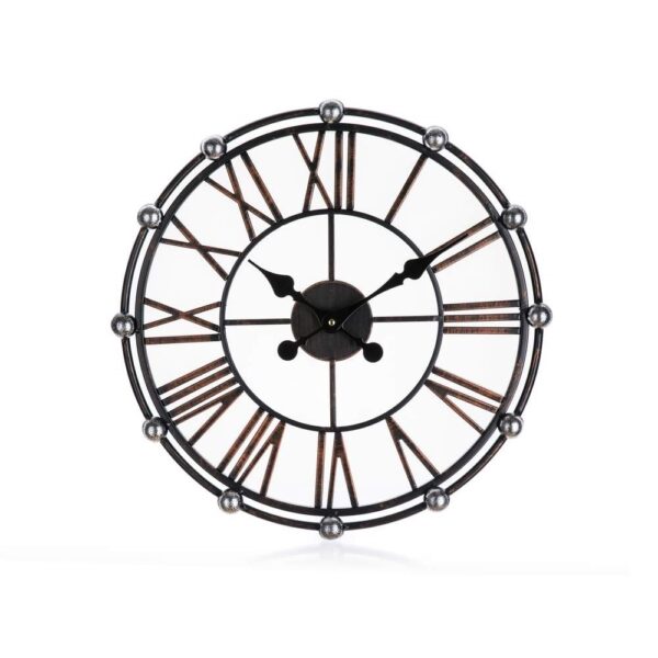 HOME DECOR Hodiny nástěnné BRONZ 50 cm Nástěnné kulaté hodiny BRONZ s celoplošným dekorem o průměru 50 cm. Hodinový strojek je napájen jedním kusem baterie AA (není součastí balení). Produkt je ideální dekorací do vašeho bytu nebo stylové kuchyně.