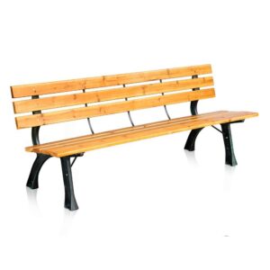 HAPPY GREEN Lavička zahradní GALLEN 180 x 60 x 70 cm Zahradní lavička Gallen je velice masivní konstrukce vyrobena z litinových nohou a masivních dřevěných latí v přírodní barvě. Lavička je osazena 7 masivními prkny o velikosti 180 x 8 x 2