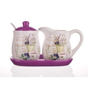 BANQUET Sada mléčenka s cukřenkou LAVENDER